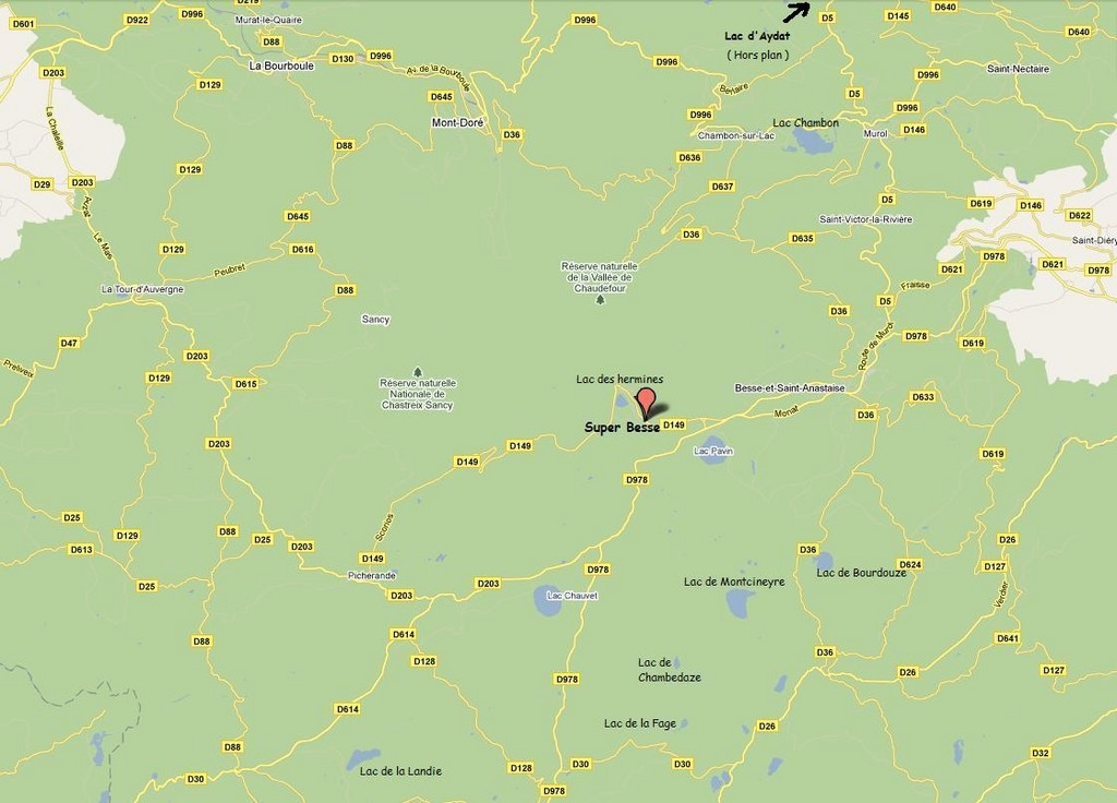 Carte des lacs.