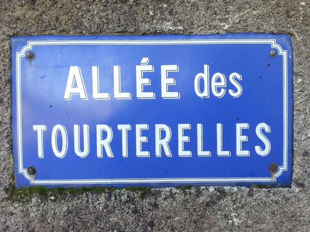 Panneau Allée des Tourterelles