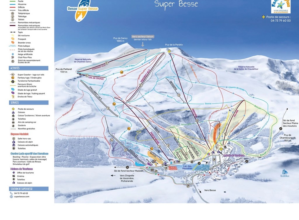 Plan des pistes alpin - Super Besse.