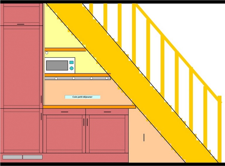 Cuisine Sous escalier.