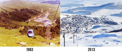 Super Besse - Téléphérique avant - après.