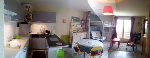 Studio 35 m² Super Besse - Panoramique studio.