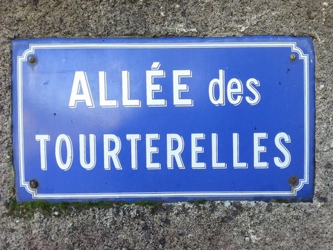 Panneau Allée des Tourterelles