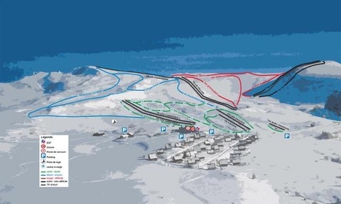 Plan pistes Chastreix.