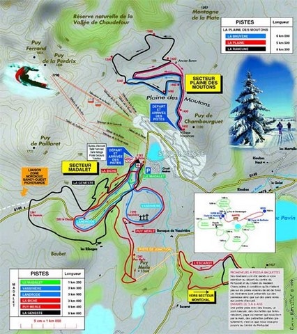 Plan pistes fond super Besse.