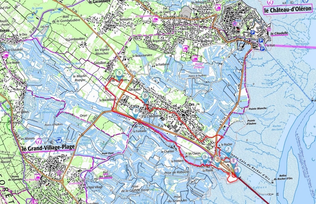 Autour d'Ors et son chenal ostréicole au Château-d'Oléron