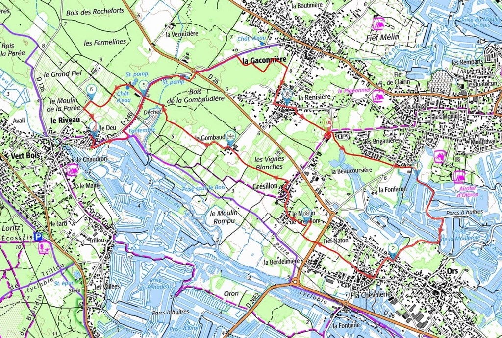 Entre marais, forêt et vignes au départ du Château-d'Oléron