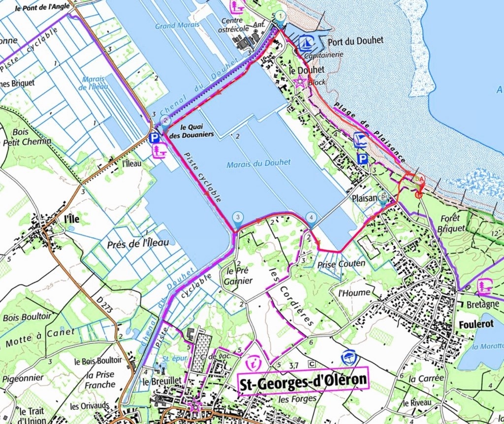 Plage de Plaisance et Marais du Douhet