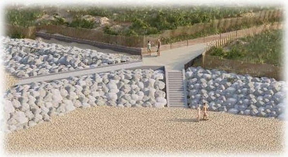 Nouvel accès à la plage de la Rémigeasse